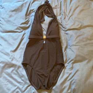 Black one piece swimsuit